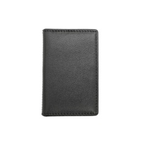 Portefeuille minimaliste unisexe Castello, nouvelle arrivée, fermeture ouverte, cuir véritable, doublure en polyester, porte-carte d'identité
