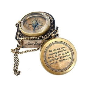 New Design Polished Modern Metal <b>Antique</b> Brass Boy Scouts Wristwatch Type Nautical Brass Navigational Scout Oath Poem <b>Compass</b> - Product Image 3