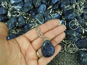 Porte-clés en cristal de sodalite de haute qualité, pierre naturelle, cadeau pour femme, vente en gros - Product Image 5