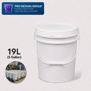 Contenedor de Plástico de 19L con Tapa Hermética; Cubeta Resistente a Químicos para Almacenamiento de Resina Industrial - Product Image 1