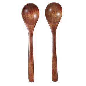 Handmade Wooden Tea Spoon Oval Shape Natural Wood Carved Utensil for Tea Serving - Product Image 2