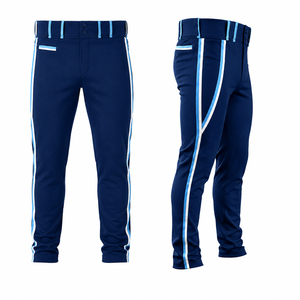Custom Printed Baseball Trousers Breathable Moisture Wicking Four-Way Stretch Durable 100% Polyester Baseball Uniform Bottoms - Product Image 1