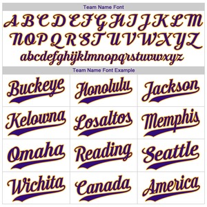 Anti-Bacterial Top Quality OMMiZ <b>women</b> Custom White Purple Pinstripe Purple-Gold Authentic Baseball Jersey - Product Image 5