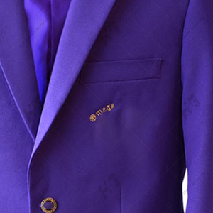 Blazer Morado Estilo Zeta NEIL ALLYN para Negocios y Oficina, Corte Entallado, Casual de Negocios, Un Botón, Venta al Por Mayor - Product Image 2