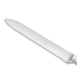 Cuchillo de Cocina Premium de 5 Pulgadas con Hoja Dentada de Acero Inoxidable Afilada y Mango Remachado Blanco para Pan, Frutas, Tomates y Otros Alimentos - Product Image 5