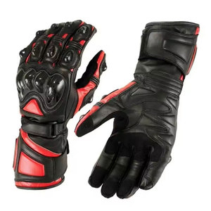 Gants de moto en cuir de qualité supérieure, personnalisés, à écran tactile, à doigts entiers, séchage rapide, évacuation de l'humidité, revêtement en polyuréthane - Product Image 1