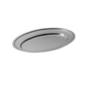 Bandeja Ovalada de Peltre y Latón con Acabado Plateado Antiguo, Bandeja Decorativa de Lujo para Servir Agua con Asa - Product Image 3