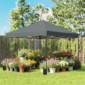Gazebo Pop-Up Grigio Scuro, Tenda Portatile Facile da Usare - Product Image 1