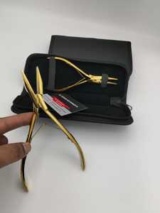 Kit de Pinzas para Extensiones de Cabello Color Oro Plasma, Precio al por Mayor, Alta Calidad, Logotipo Personalizado, Pinza de Dos Orificios y Punta Plana - Product Image 2