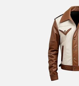 แจ็คเก็ตหนังผู้ชายสไตล์สตรีทแวร์รุ่นใหม่มาแรงปี 2026 ทรงเข้ารูป สวมใส่สบาย เหมาะสำหรับขี่มอเตอร์ไซค์ ขายส่ง รับออเดอร์จำนวนมาก - Product Image 3