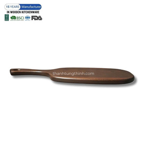 Tabla de cortar rectangular de madera de acacia de alta calidad con mango, certificada por la FDA, no tóxica, antideslizante, hecha en Vietnam - Product Image 2