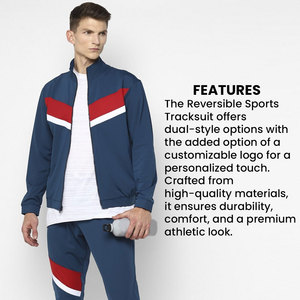 Survêtement athlétique durable pour homme, veste et pantalon personnalisés avec logo, vêtements de sport respirants pour la préparation des matchs - Product Image 4