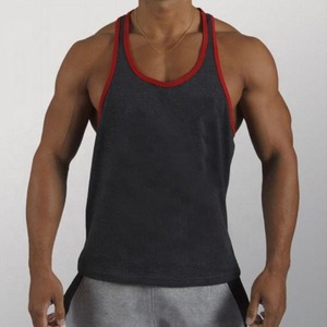 WARPRO INDUSTRY Camiseta sin Mangas Casual de Cuello Redondo para Hombre, de Secado Rápido, de Poliéster y Algodón, Tejido de Punto de 240 g, Rojo y Negro, para Verano - Product Image 3