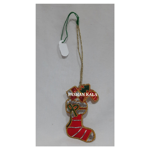 Exportador e importador con cantidad a granel Festival Producto colgante Zari Trabajo Bordado y adorno colgante de Navidad con cuentas - Product Image 3