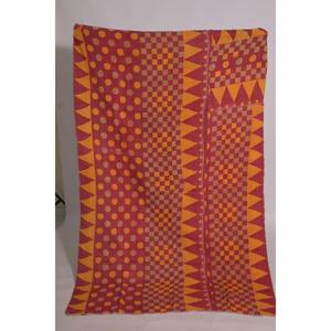 Lavinas Vintage Printed Floral Kantha Quilt Handmade Eco-Friendly Cotton Washable <b>Throw</b> <b>Indian</b> Boho Reversible All-Season - Product Image 2