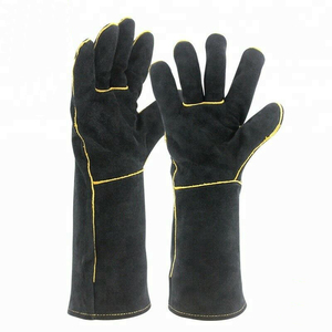Gants de soudage en cuir extra résistants à la chaleur pour soudeurs TIG, gants de travail en cuir de bonne qualité, export, gants de travail personnalisés - Product Image 1