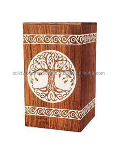 Nouveau design d'urnes de crémation en bois pour adultes urnes en bois urnes funéraires taille personnalisée fournitures funéraires - Product Image 4