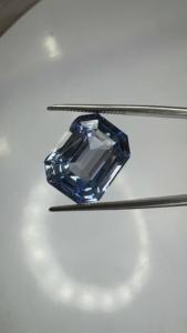 Piedra Preciosa de Aguamarina Azul Zambiana Natural de 14.20 Ct, Corte Esmeralda, Calidad Joyería Fina - Product Image 2
