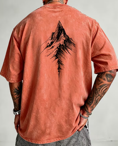 T-shirt Homme Oversize en Jersey Délavé au Sable 100% Coton 320g, Manches Courtes, Col Rond, Effet Vieilli Vintage, Couleur Unie, Style Streetwear - Product Image 2