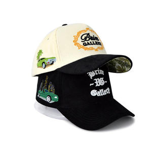 Casquette de baseball unisexe personnalisée à 5 panneaux en polyester/coton avec logo brodé, réglable, à fermeture snapback, pour l'extérieur - Product Image 1