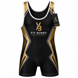 <b>Outfit</b> Premium Flexible Compression Fabric Lightweight Quick Dry Material For Athletes And Teams <b>Wrestling</b> Singlet <b>Wrestling</b> - Product Image 4
