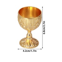 Calice à vin en laiton de haute qualité, plaqué argent, pour la communion, d'inspiration médiévale, calice inspiré de Harry Potter