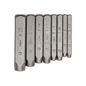เครื่องมือทำเครื่องหมายอุตสาหกรรม PA6-L210 Cr-V Steel Stamp HRC60 DIN1451 สำหรับโลหะและหนัง - Product Image 3
