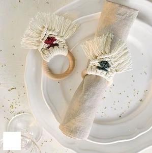 Anillo de Servilleta de Macramé Hecho a Mano al por Mayor con Accesorio Decorativo Boho para Mesa, Ideal para Bodas, Hoteles y Eventos, Exportación - Product Image 2