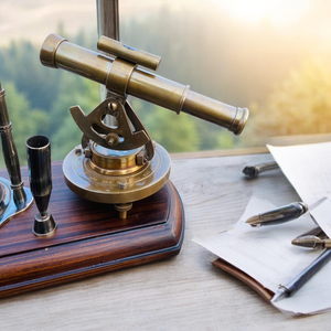Ensemble d'horloges de bureau nautiques vintage avec sextant et télescope en laiton, instrument décoratif de table maritime, affichage de luxe - Product Image 4