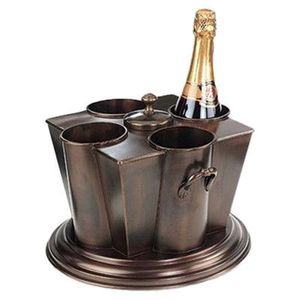 Elegant drink cooler bottle chilling tub hotel <b>bar</b> ware wine presentation bucket decorative wine holder upscale entertaining - Product Image 2