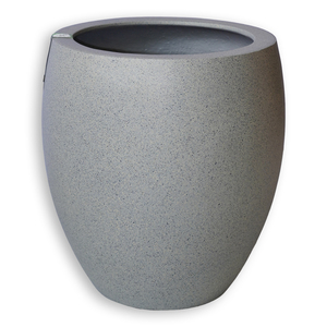 Pot de fleurs d'intérieur en fibre de verre rond ALMELO, ensemble de 5 L, design minimaliste léger, résistant aux intempéries, écologique - Product Image 3