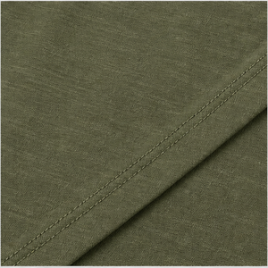 Camiseta Larga de Mujer, Cuello en V, Manga Corta, Color Verde Oliva, Modelo WTS-0015 - Product Image 6