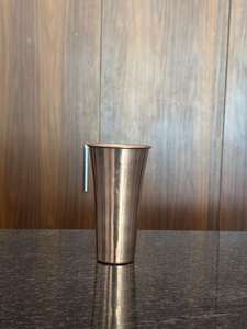 Grand gobelet conique en cuivre, finition métallique lisse, bord large, base fine, verre à boire traditionnel indien pour la table - Product Image 5