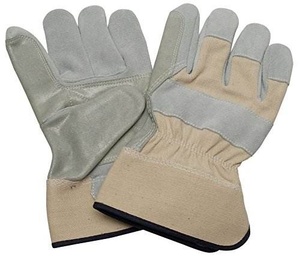 Gants de travail en cuir de vachette pleine fleur renforcé de qualité supérieure, protection des jointures, dos en tissu, certifiés CE, anti-coupure, anti-choc pour - Product Image 1