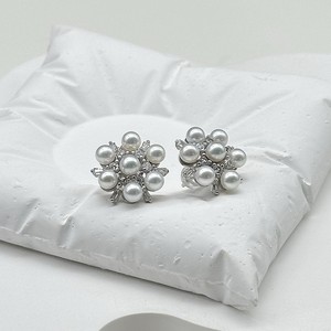 Zhuji Natural Freshwater Pearl <b>Stud</b> <b>Earrings</b> Snowflake Style Aurora Transparent Round AK S925 Silver <b>Fine</b> Jewelry - Product Image 4