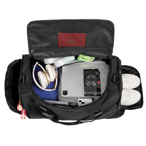 Mochila Portátil Negra de Alta Calidad Personalizable con Compartimento para Zapatos con Separación entre Seco y Húmedo para Hombre - Product Image 5