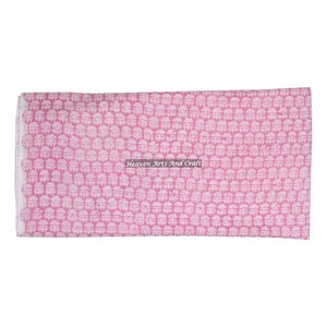 Tela con estampado floral para hacer vestidos, el mejor material acolchado, tela hecha a mano de algodón para mujeres, Tela con estampado de bloque de mano indio - Product Image 3