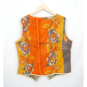 Handmade Eco-Friendly 100% Pure Cotton Reversible Breathable Quick Dry Knitted Vintage V-neck Button Short Outerwear Vest <b>Jacket</b> - Product Image 6