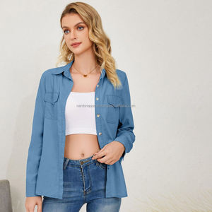 Nardon Apparel Disponible 2025 Camisa vaquera informal para mujer Ropa elegante para mujer - Product Image 3