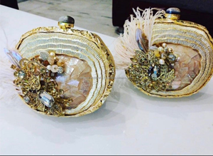 Artisanat de luxe fabriqué à la main fabricant de sacs à main de luxe exportateur concepteur fait à la main nacre meilleur prix sac à main boîte motif - Product Image 5