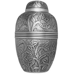 Urna Funeraria de Metal Marrón con Tapa, Urna Funeraria Contemporánea para Mesa, para Cenizas Humanas - Product Image 3