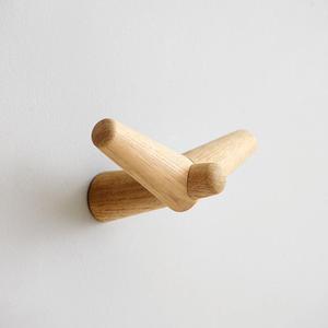 Porte-manteau mural en bois naturel - Product Image 2