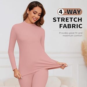 Ensemble de sous-vêtements thermiques d'hiver pour femme, respirant, pour le ski et les activités de plein air - Product Image 3