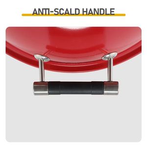 Parrilla Eléctrica Roja de 1600W, Portátil, de Doble Capa, para Uso en Interiores y Exteriores, con Soporte para Cocinar en Interiores y Exteriores - Product Image 4