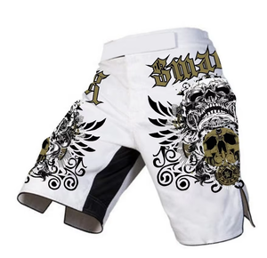 Custom Polyester MMA Fight Shorts <b>for</b> Men Gym Workout Quick Dry Sublimation Lightweight Stretch Fitted Athletic Wear - Product Image 1