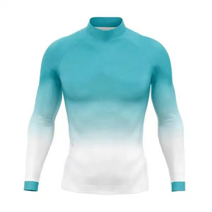 Maillots de compression personnalisés avec logo imprimé, respirants, écologiques, anti-bactériens, en Spandex/Polyester, protection anti-éruptions cutanées haute performance - Product Image 5