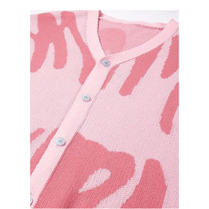 Suéter tipo cárdigan clásico de punto con botones para hombre - Product Image 4