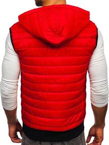 Gilet matelassé léger à capuche sans manches pour homme 2026 avec fermeture éclair, veste d'hiver rembourrée et poches - Product Image 3