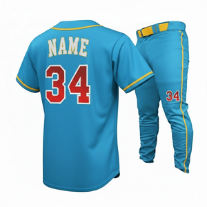 Unisex Custom Baseball Uniforms Wholesale Breathable Short Sublimation Printed Blank Shirts Pants Set Professional Softball - Product Image 4