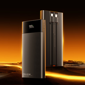 20000มิลลิแอมป์ต่อสายเคเบิลในตัวเอาต์พุตหลายช่องชนิด-C PD27W USB QC18W ชาร์จได้เร็วมากความจุสูงสำหรับอุปกรณ์หลายเครื่อง - Product Image 6